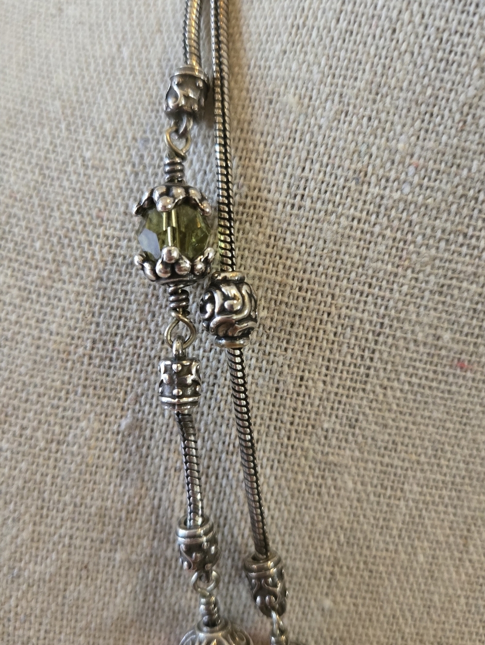 Brighton "Glass Mountain" Double Strand Necklace Silver Tone Vintage Retired - Picture 5 of 13